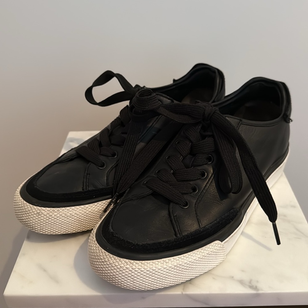 rag & bone Army Suede-Trimmed Leather Sneakers - Picture 8 of 8
